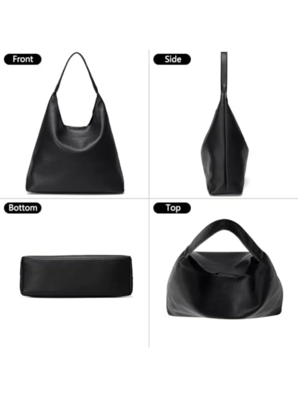 Soft Vegan Leather Hobo Bag for Women | Slouchy Tote Handbag for Work & Travel
